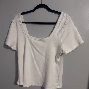 Universal Thread White Crop Fitted T-Shirt